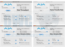 AJA benchmark results